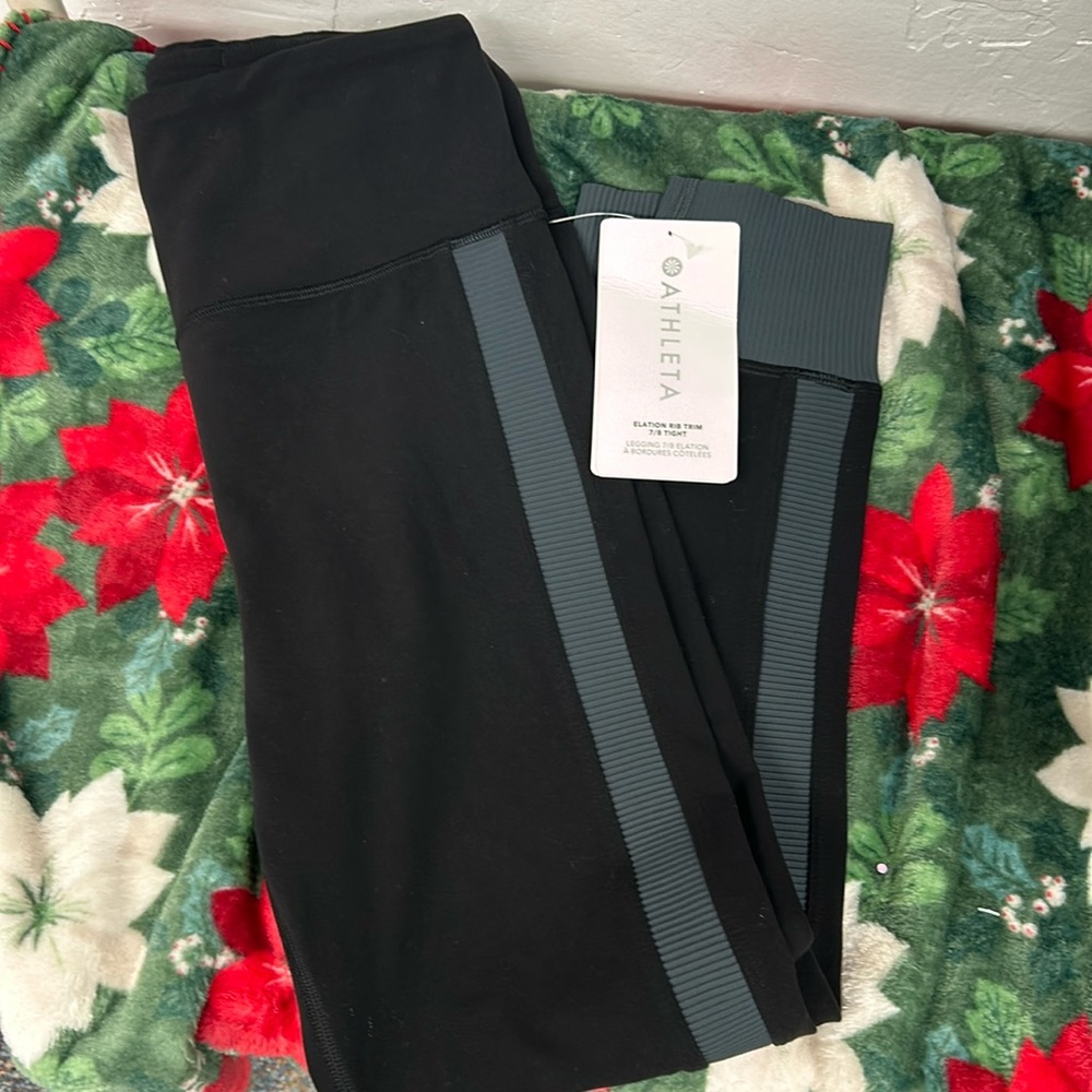 Athleta Elation Rib Trim Tight NWT SZ SMALL